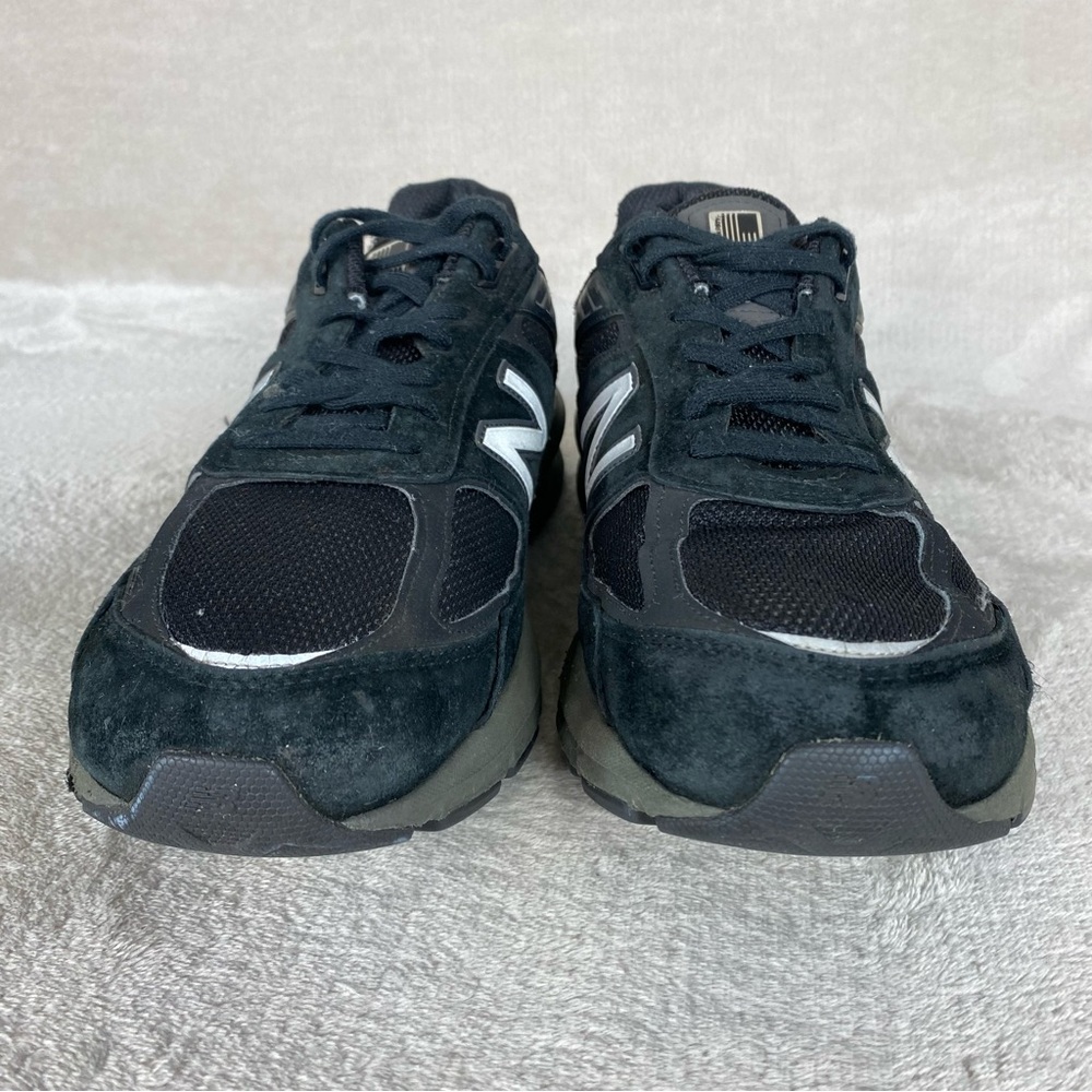 New Balance 990v5 Shoes Mens Size 14 Black Suede Made In USA Sneakers M990BK5 - Picture 5 of 10